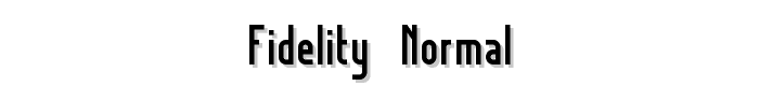 Fidelity  Normal font